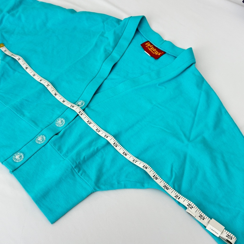 Freddie’s of Pinewood Batwing Cropped Cardigan, UK Size Small in Bright Blue - Picture 4 of 7
